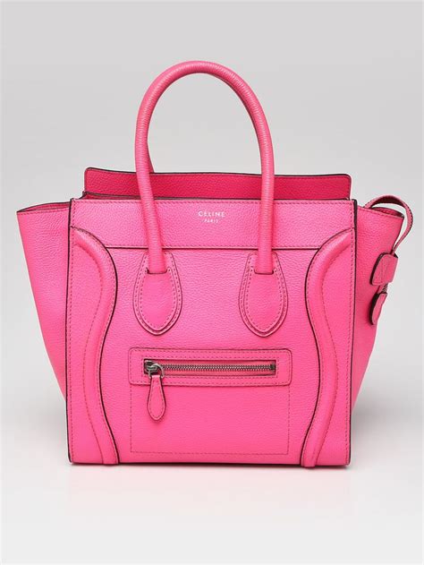 celine micro luggage fluo pink|celine micro handbags.